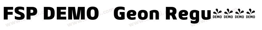 FSP DEMO   Geon Regu字体转换